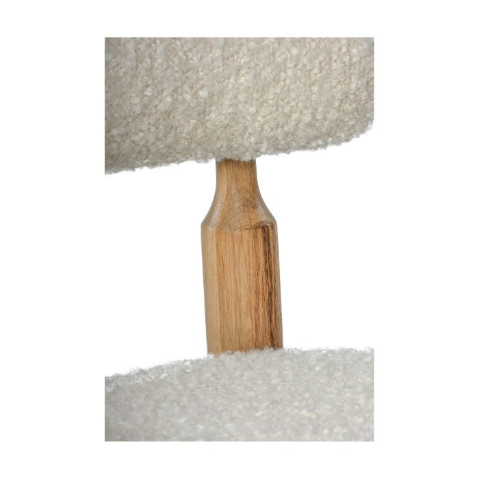 Geometric Bloom Oak Stool - Eco-Friendly