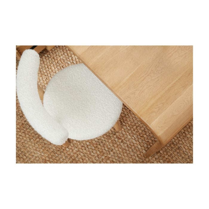 Geometric Bloom Oak Stool - Eco-Friendly