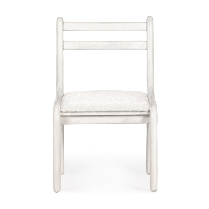Archway Whitewash Oak Chair - Sculptural Elegance