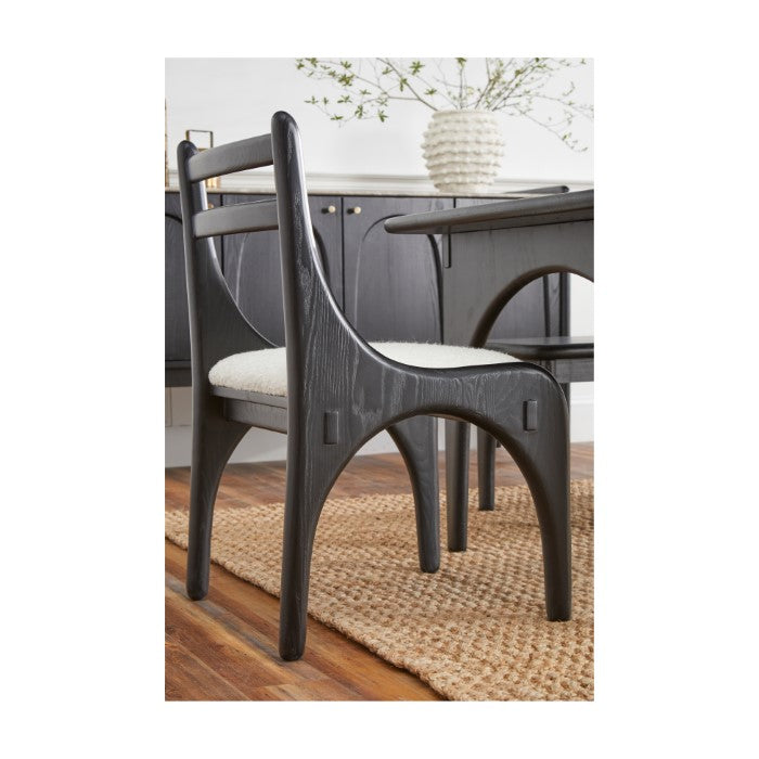 Architect's Embrace Dining Chair - Charcoal Oak