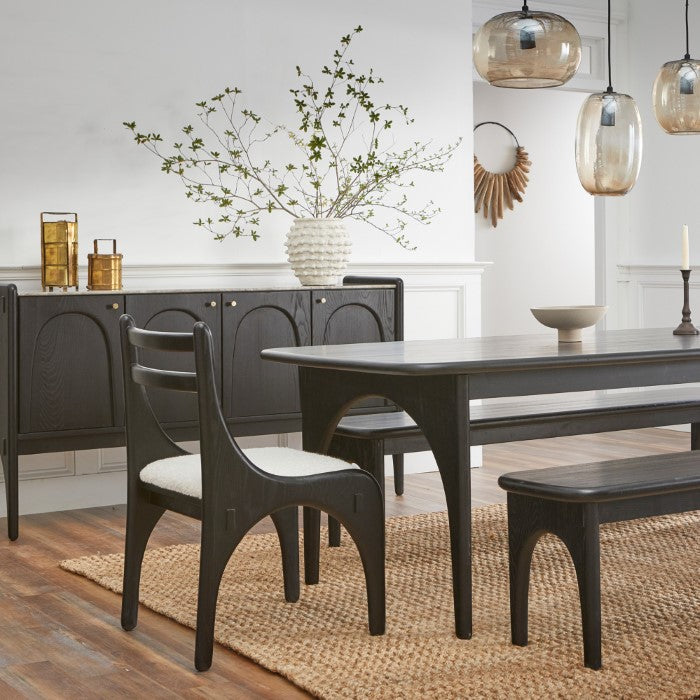 Architect's Embrace Dining Chair - Charcoal Oak