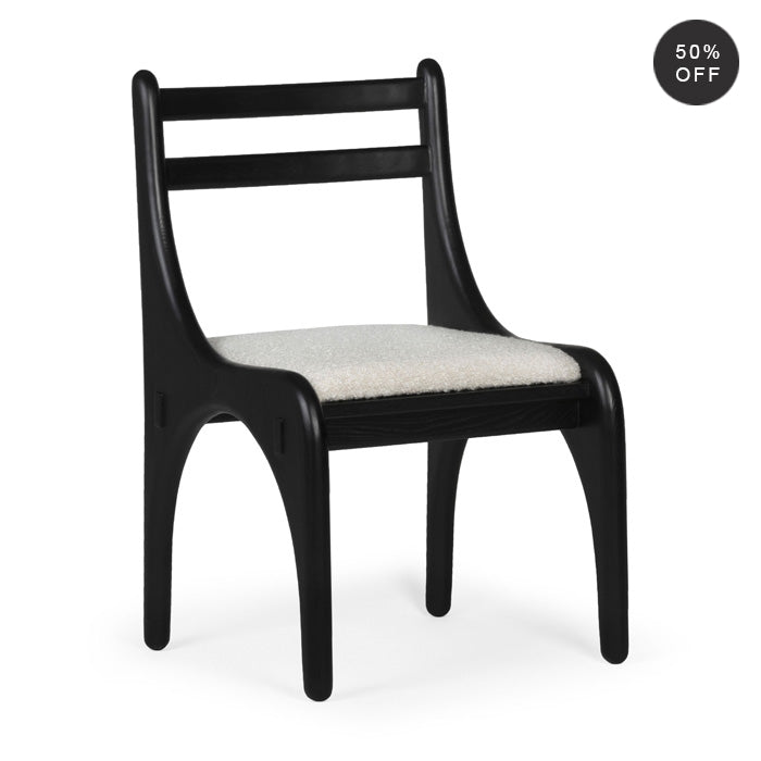 Architect's Embrace Dining Chair - Charcoal Oak