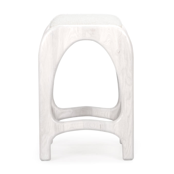 Archway Oak Counter Stool - Weathered Whitewash