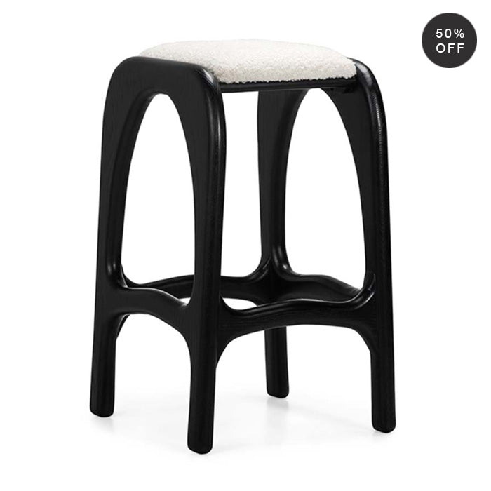 Archi-Curve Charcoal Bar Stool