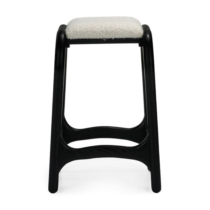 Archway Oak Bistro Stool - Charcoal