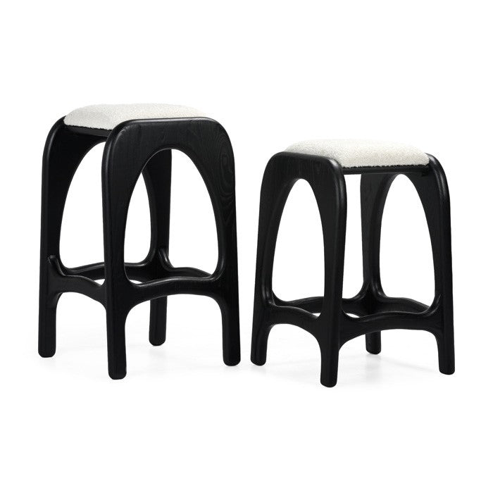 Archway Oak Bistro Stool - Charcoal