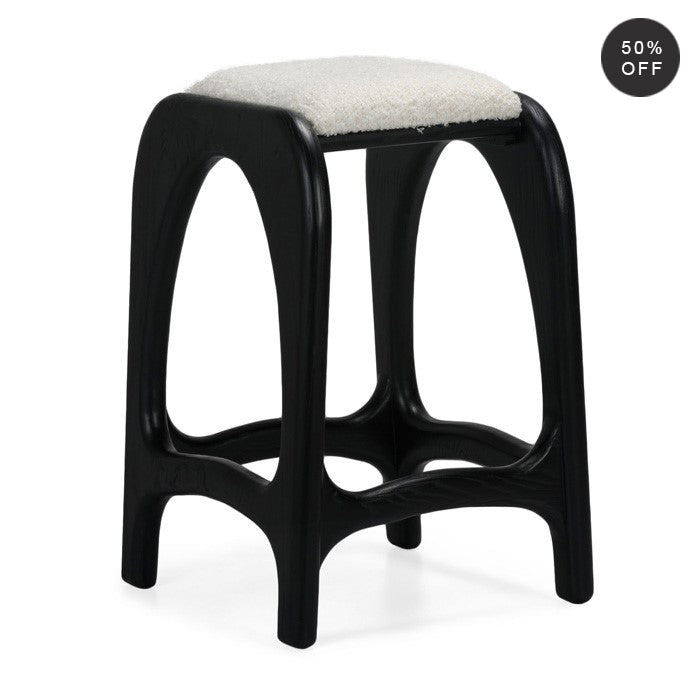 Archway Oak Bistro Stool - Charcoal