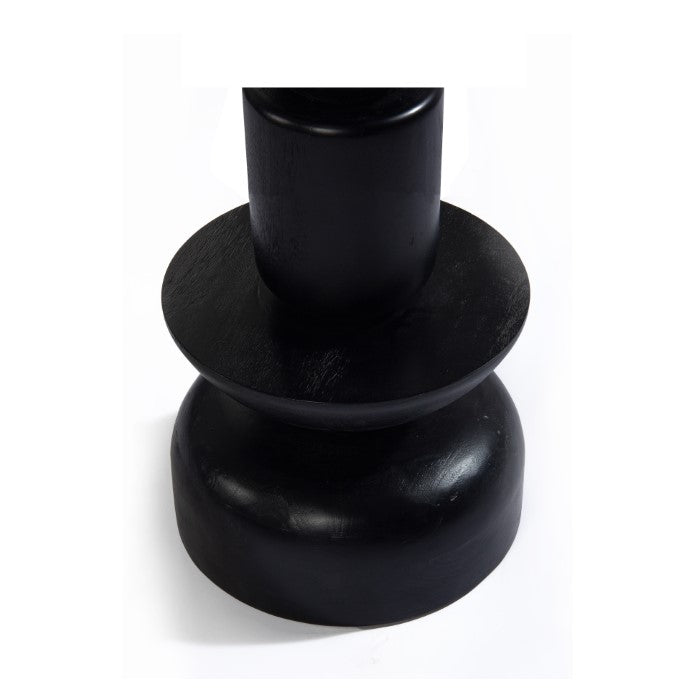 GeoSpin Warm Wood Counter Chair - Charcoal