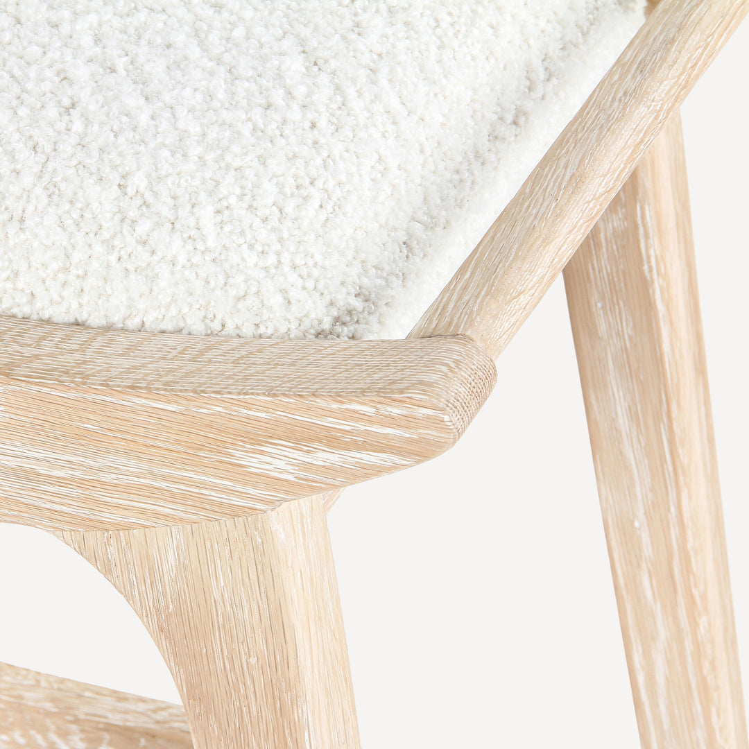 Artisanal Oak & Upholstery Counter Seat