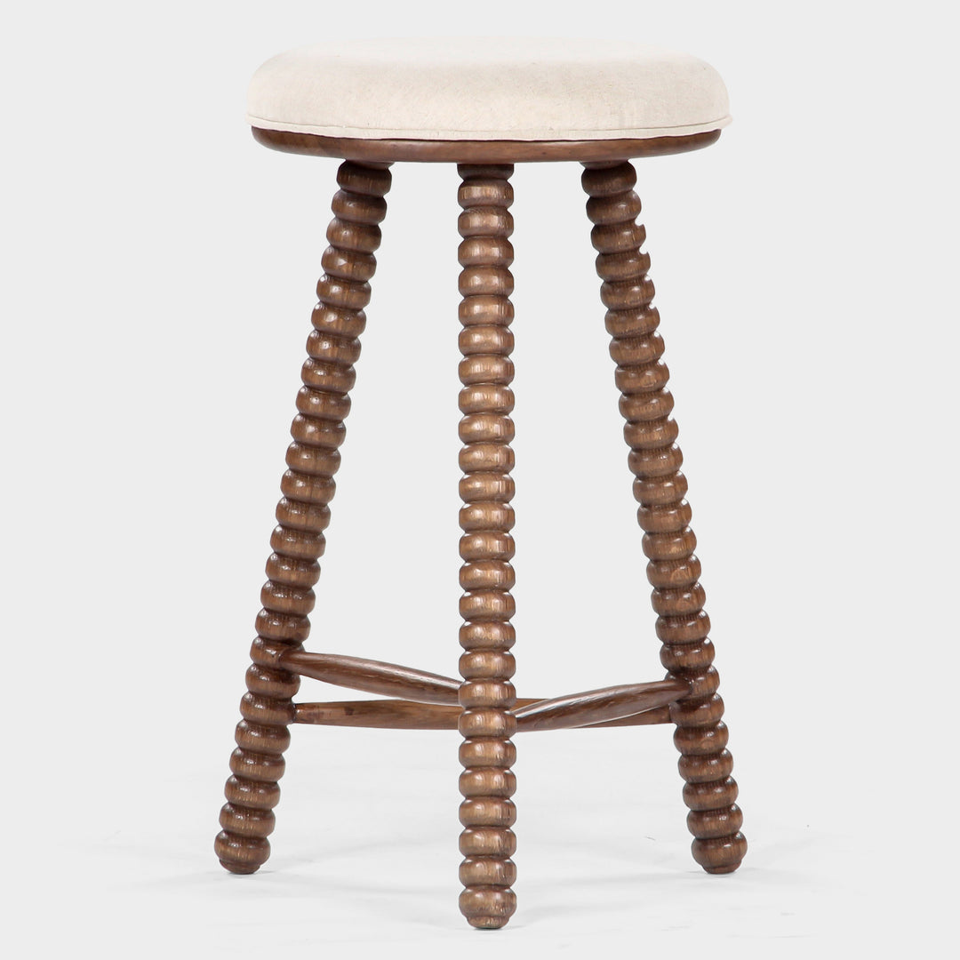 Modern Rustic Oak Swivel Bar Stool