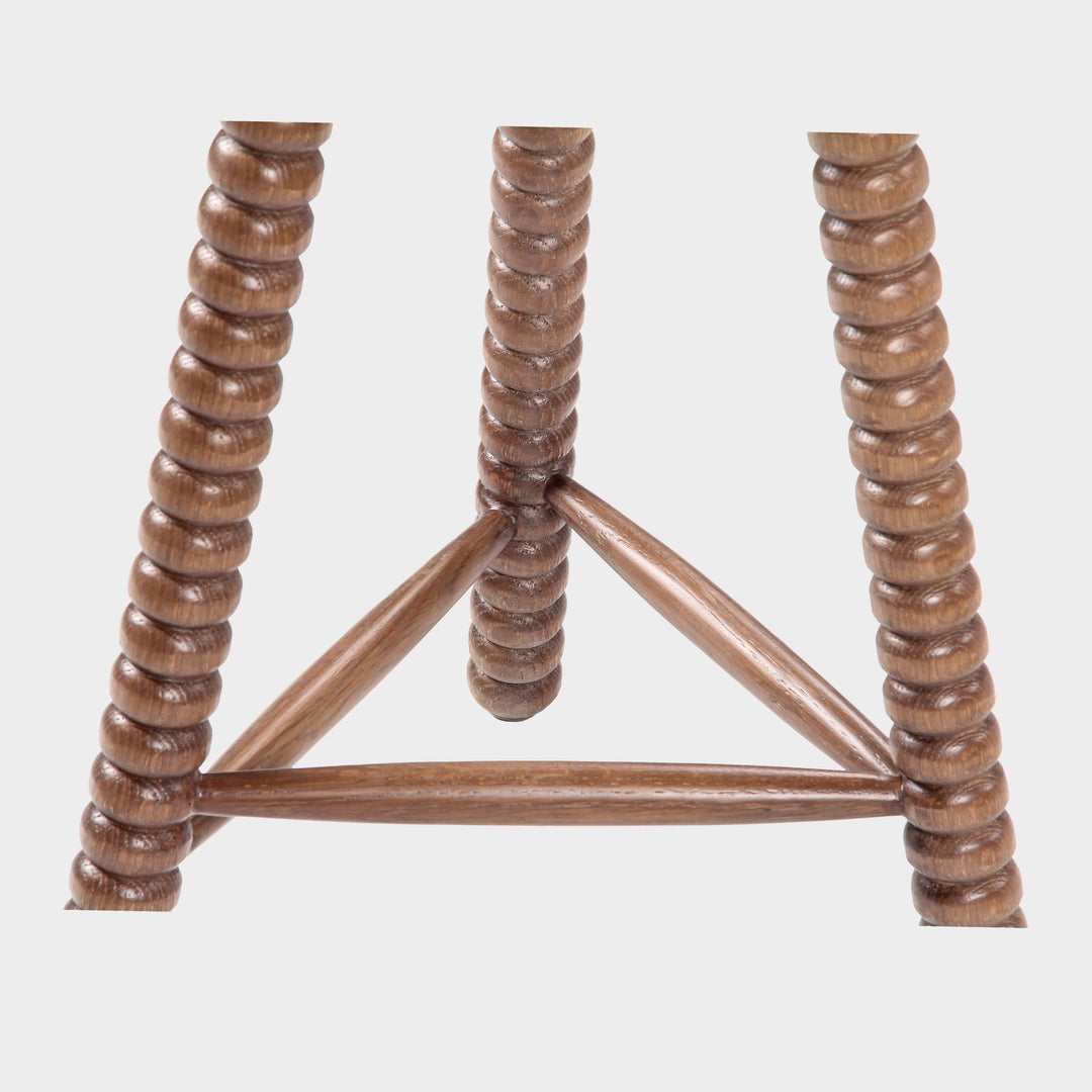 Modern Rustic Oak Swivel Bar Stool