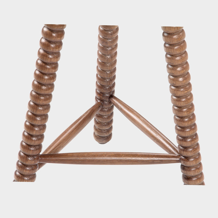 Modern Rustic Oak Swivel Bar Stool