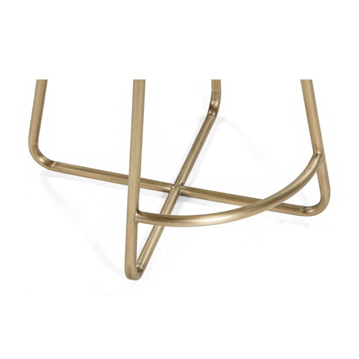 Modern Radiused Counter Stool with Warm Upholstery