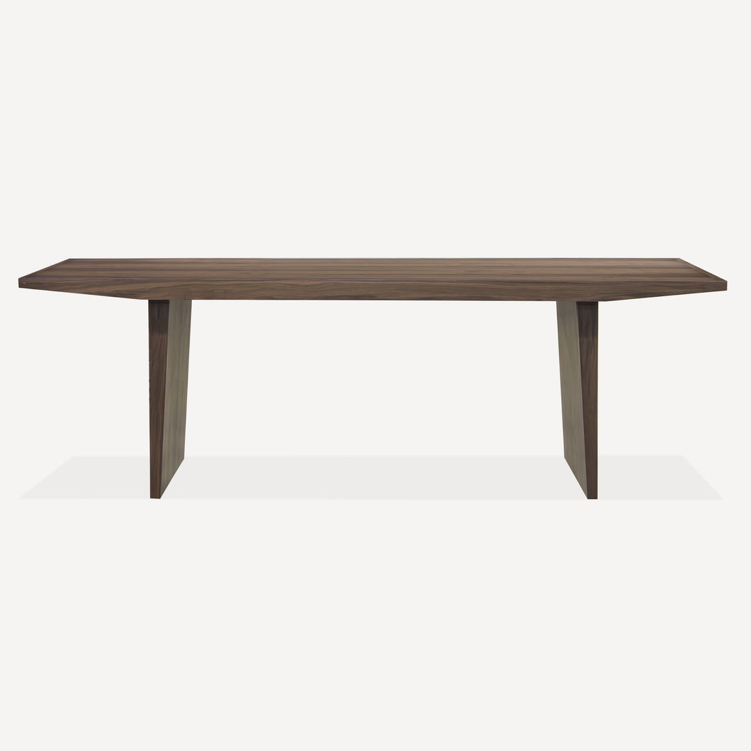 Modern Geometric Walnut Dining Table