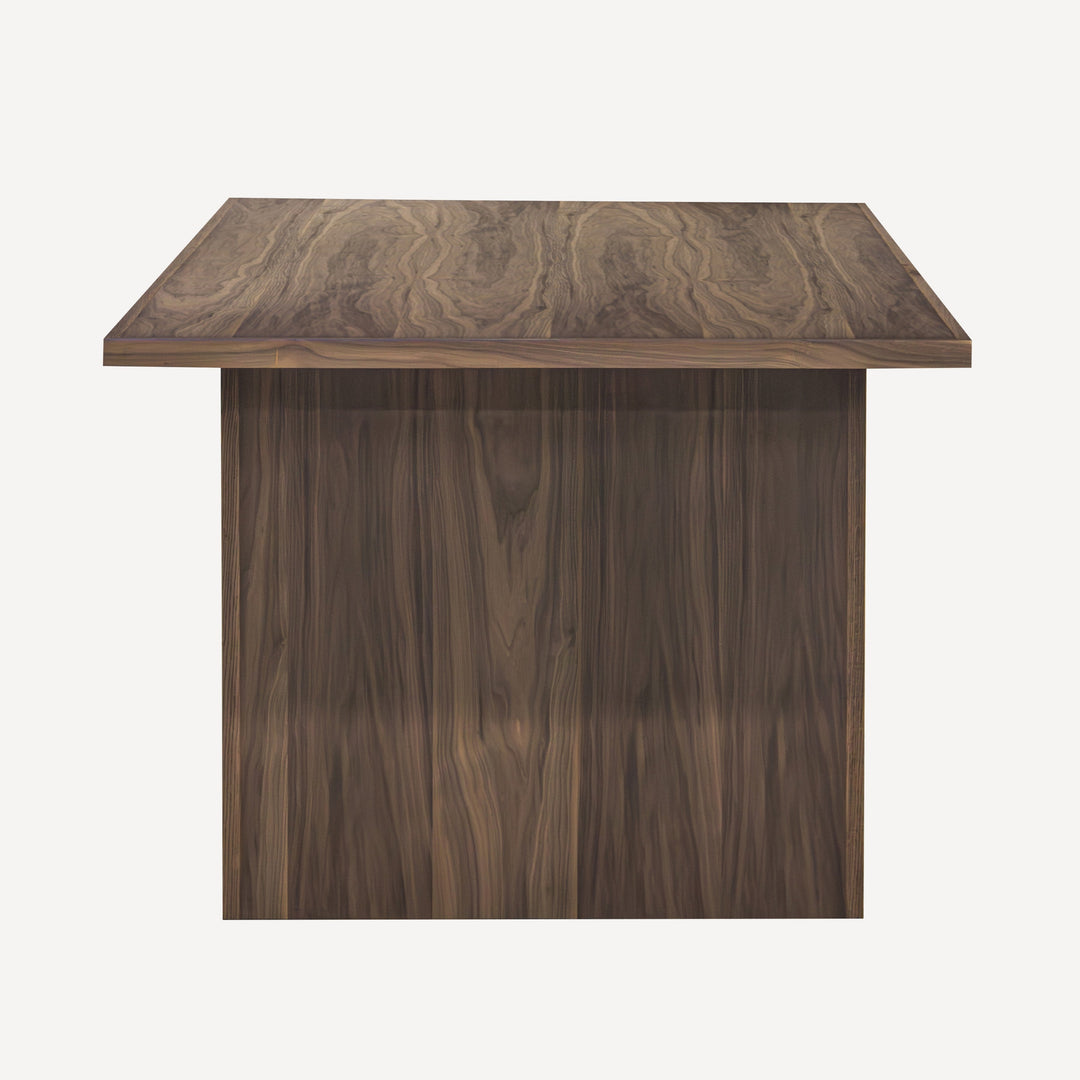Modern Geometric Walnut Dining Table