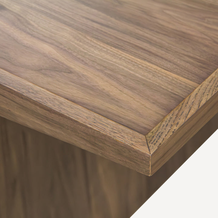 Modern Geometric Walnut Dining Table