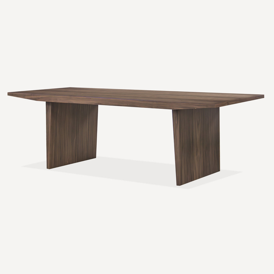 Modern Geometric Walnut Dining Table
