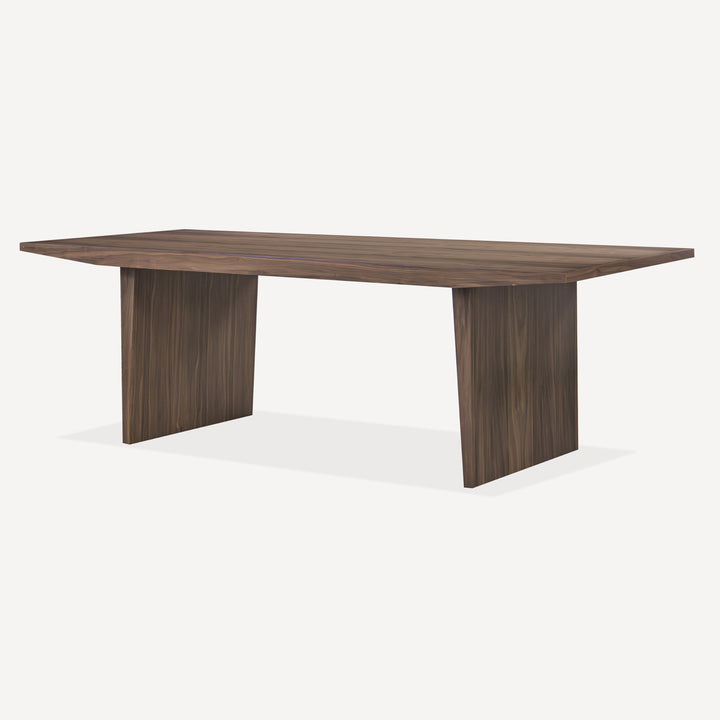 Modern Geometric Walnut Dining Table