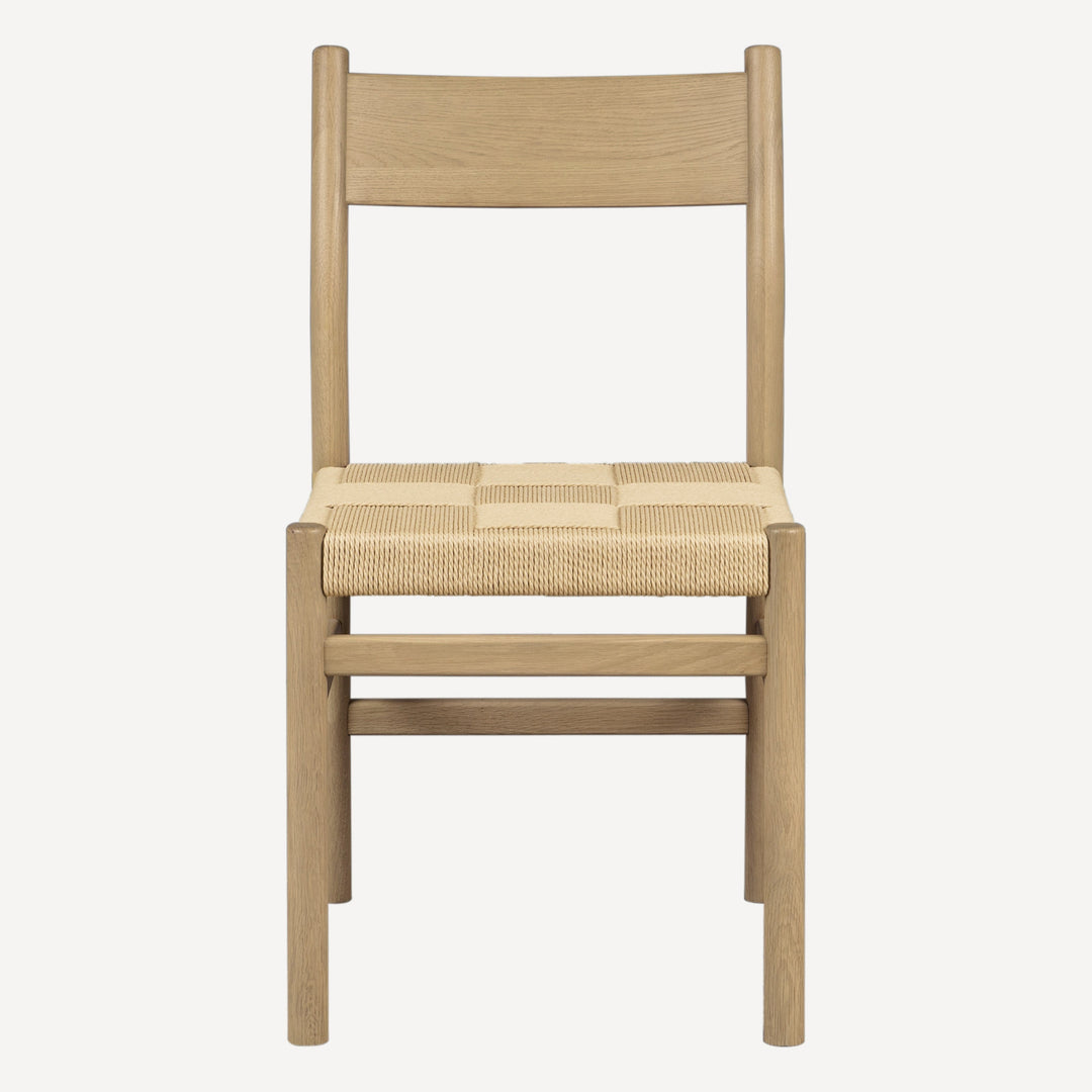 Elegant Minimalist Oak Dining Duo