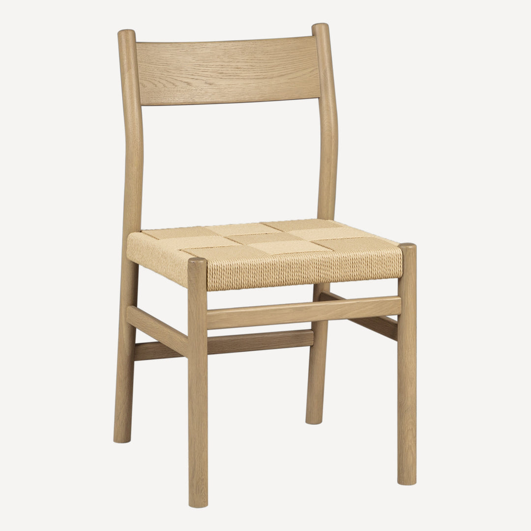 Elegant Minimalist Oak Dining Duo