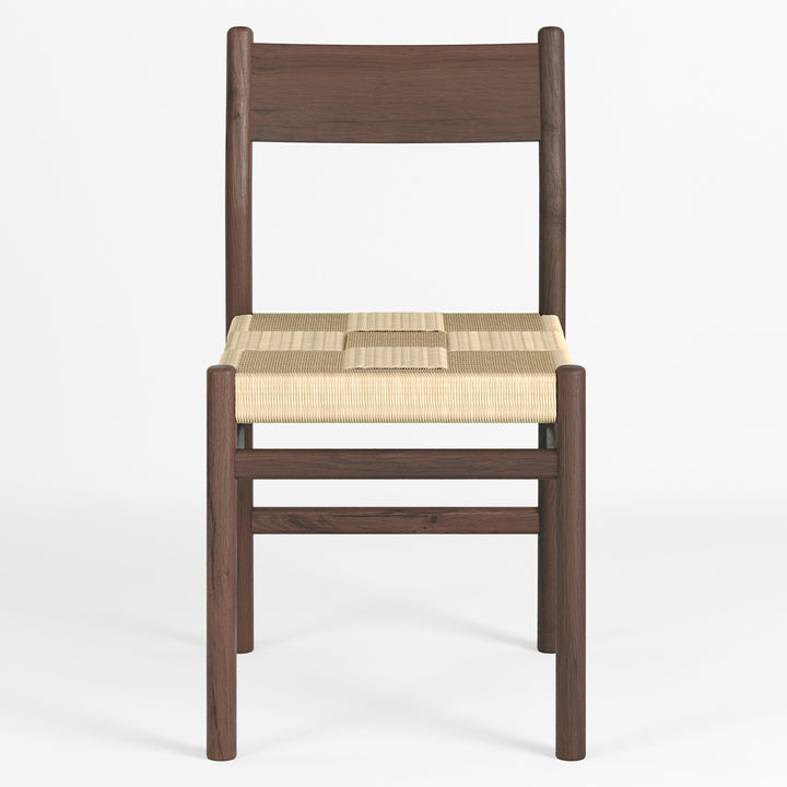 Minimalist Oak & Woven Dining Duo