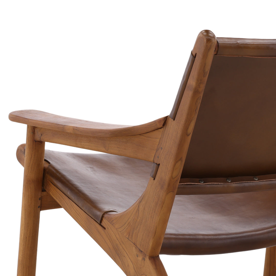 Whimsy Vintage-Inspired Brown Bistro Chair