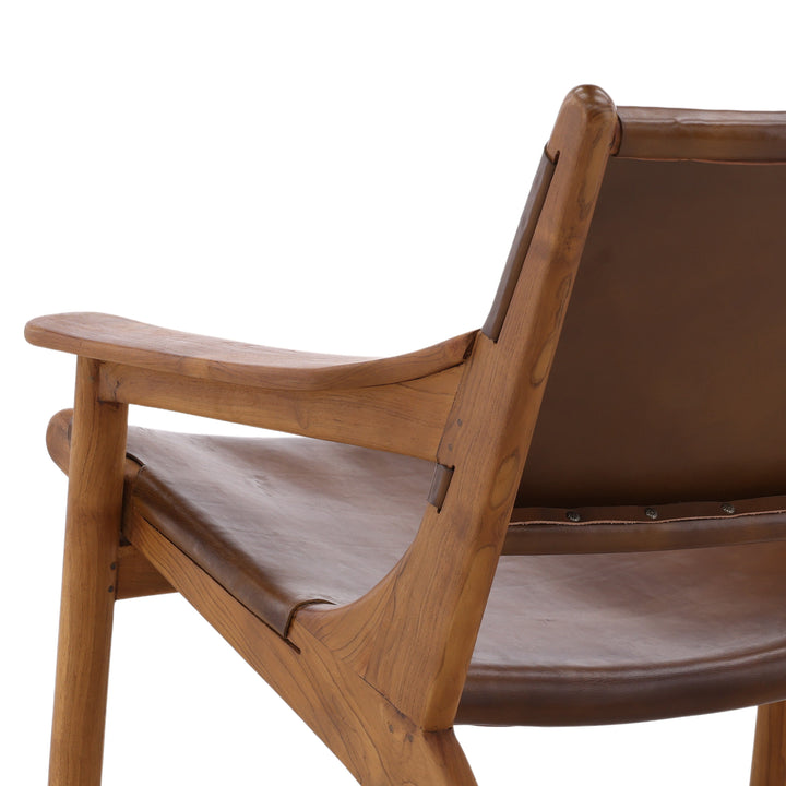 Whimsy Vintage-Inspired Brown Bistro Chair