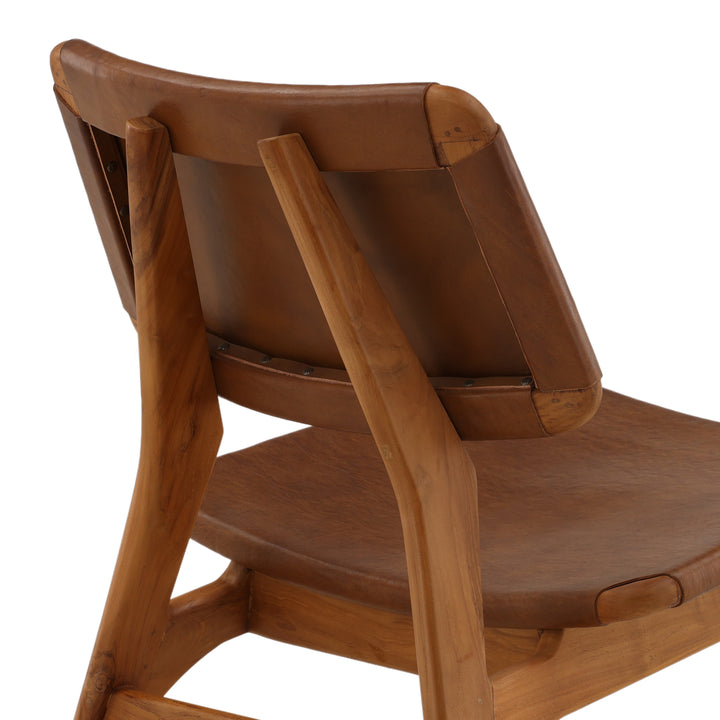 Boho Bliss Swing-Arm Sitting Stool in Rich Brown