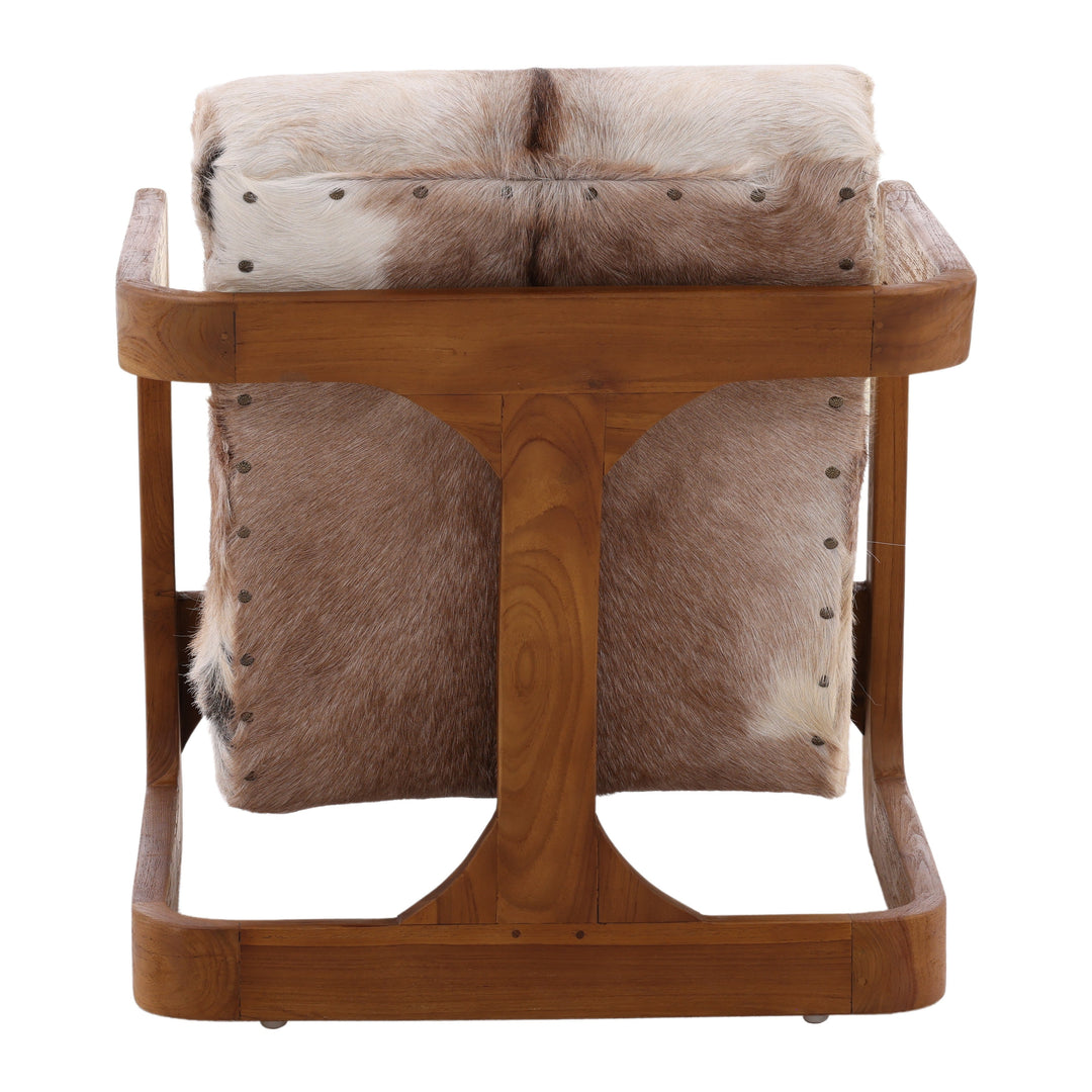 Distinctive Rustic Hide Accent Chair