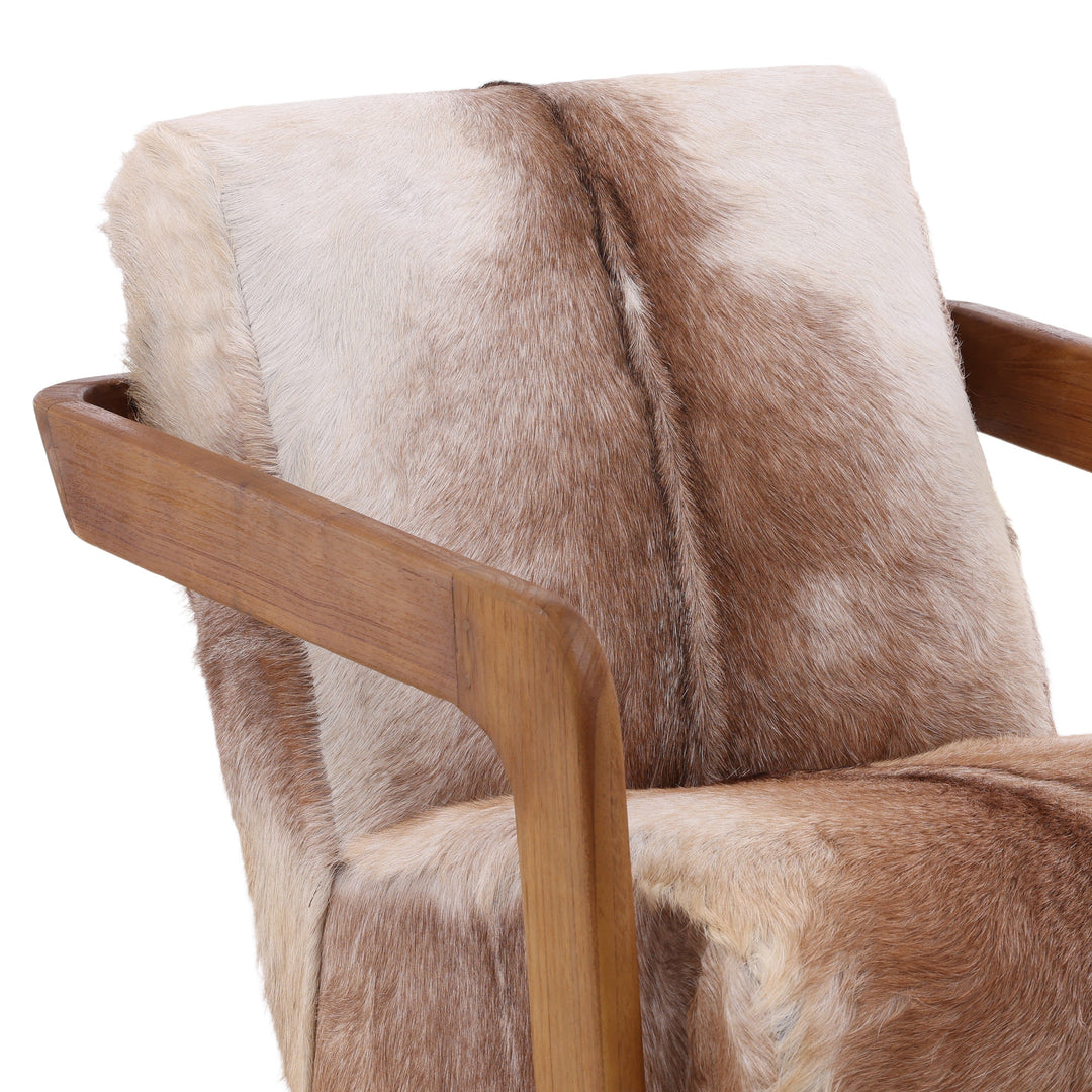 Distinctive Rustic Hide Accent Chair