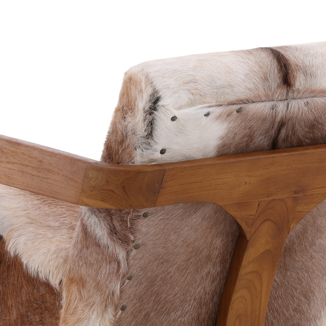 Distinctive Rustic Hide Accent Chair