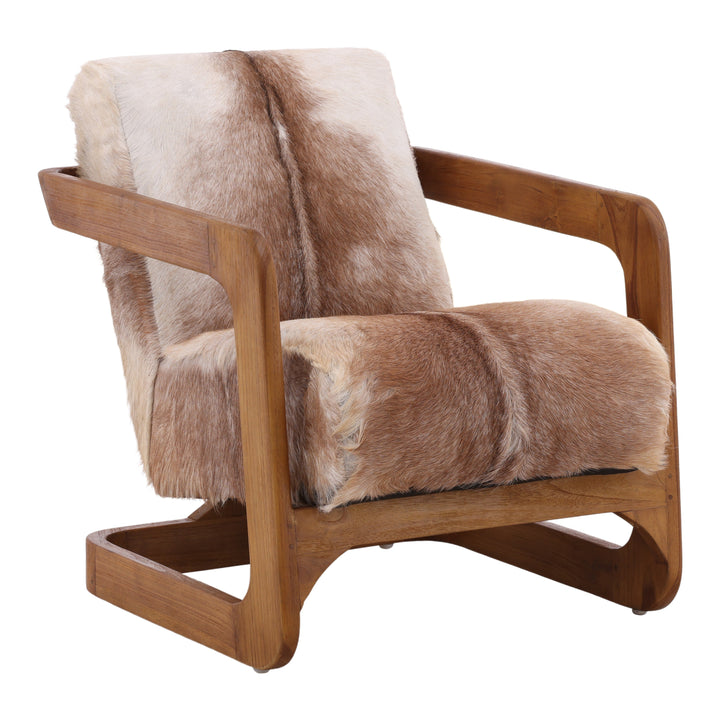 Distinctive Rustic Hide Accent Chair