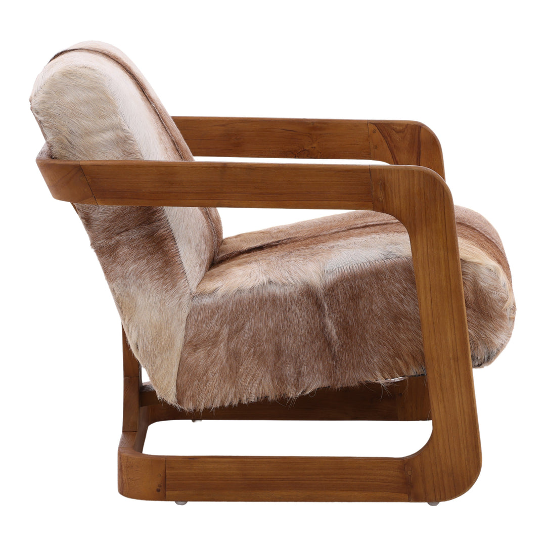 Distinctive Rustic Hide Accent Chair