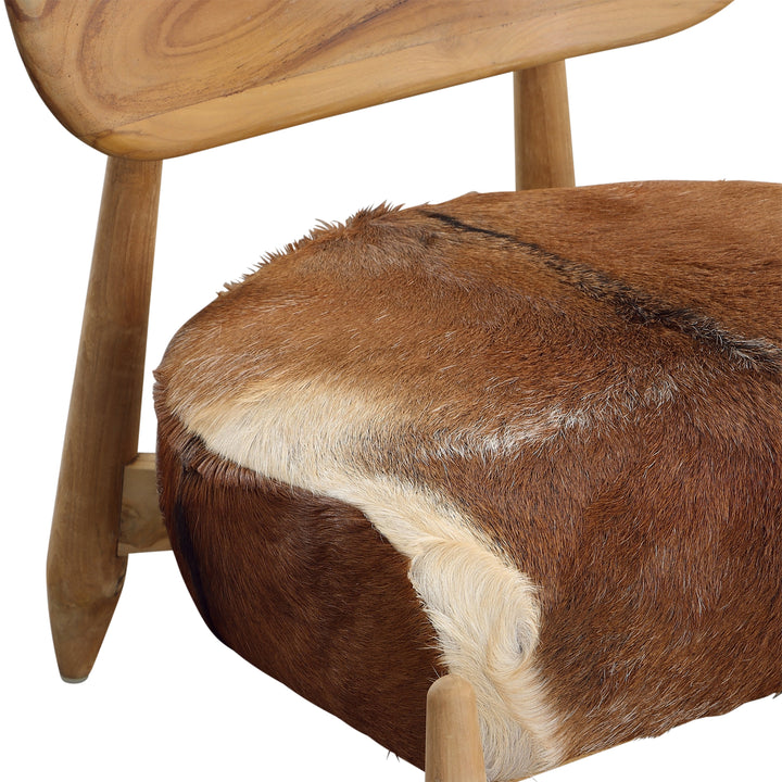 Whimsical Hide-Inspired Bistro Chair