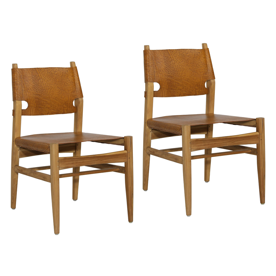 Elegant Bistro Duo Brown Wooden Seating