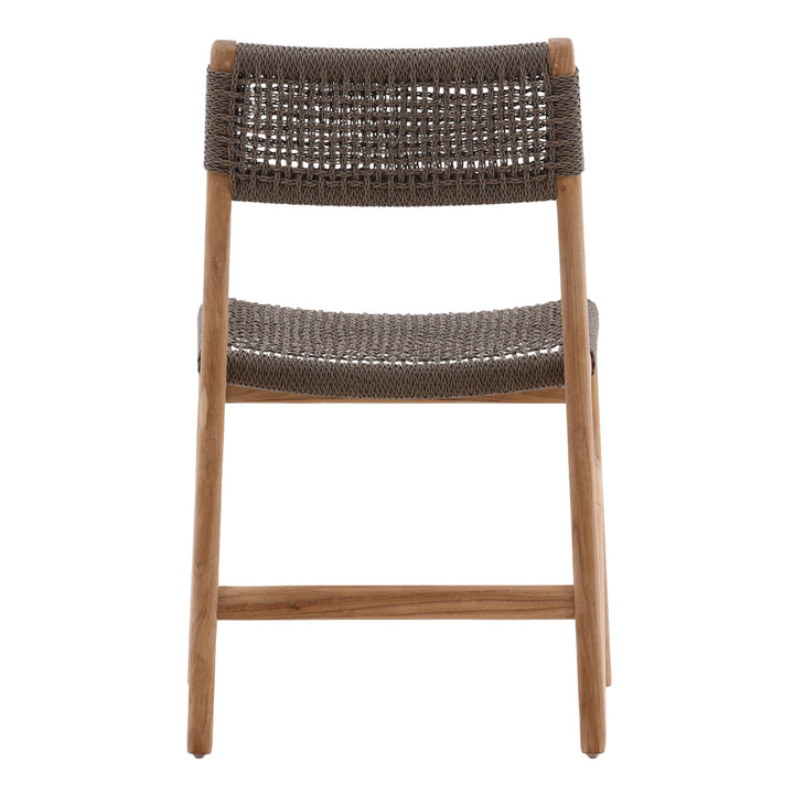 Breezy Garden Charm: Contemporary Grey Outdoor Dining Chair