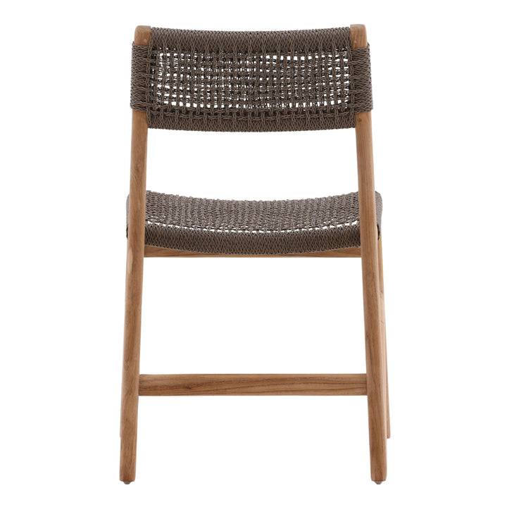 Breezy Garden Charm: Contemporary Grey Outdoor Dining Chair