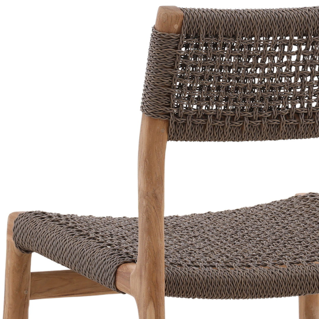 Breezy Garden Charm: Contemporary Grey Outdoor Dining Chair