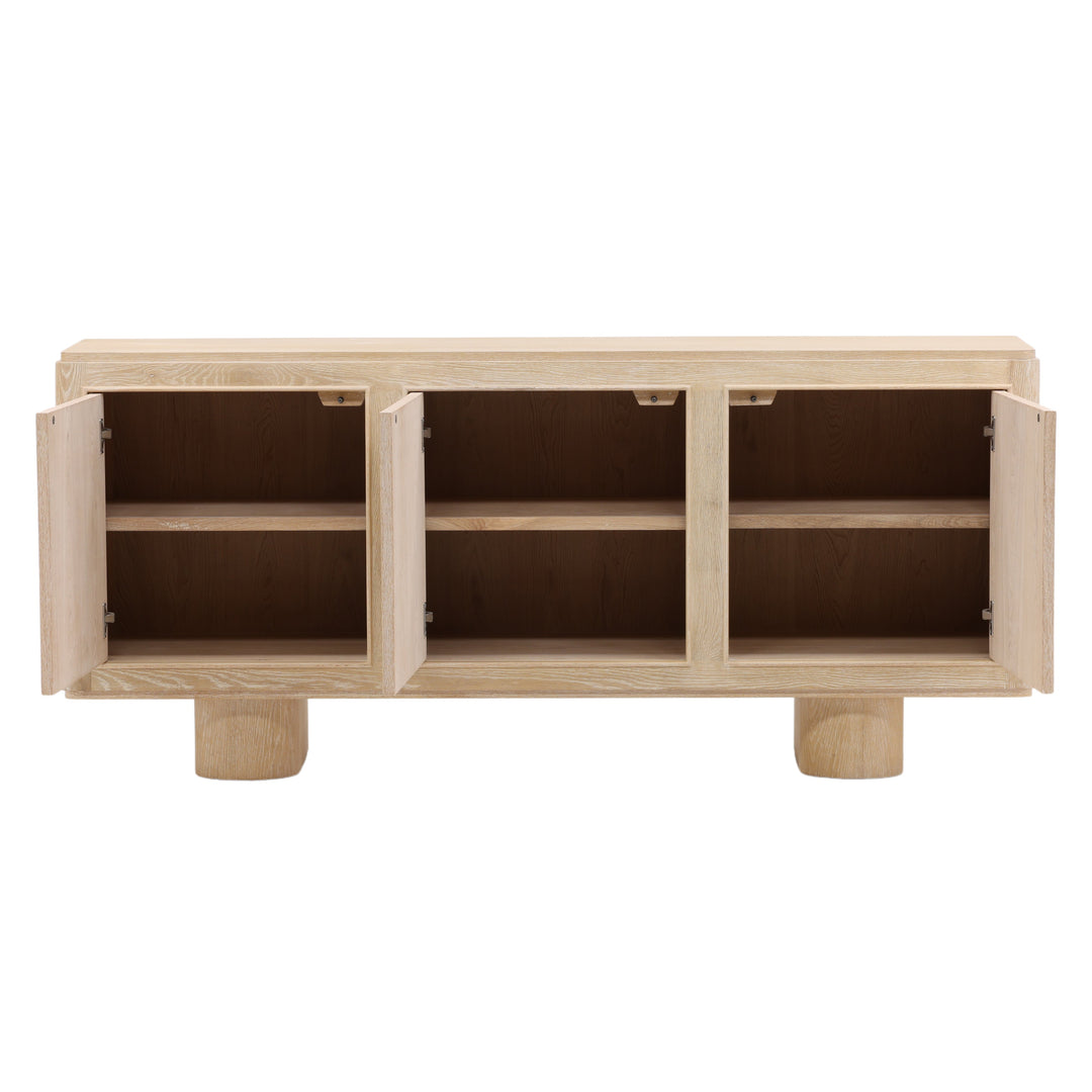 Natural Radiance Sideboard with Integrated Lighting