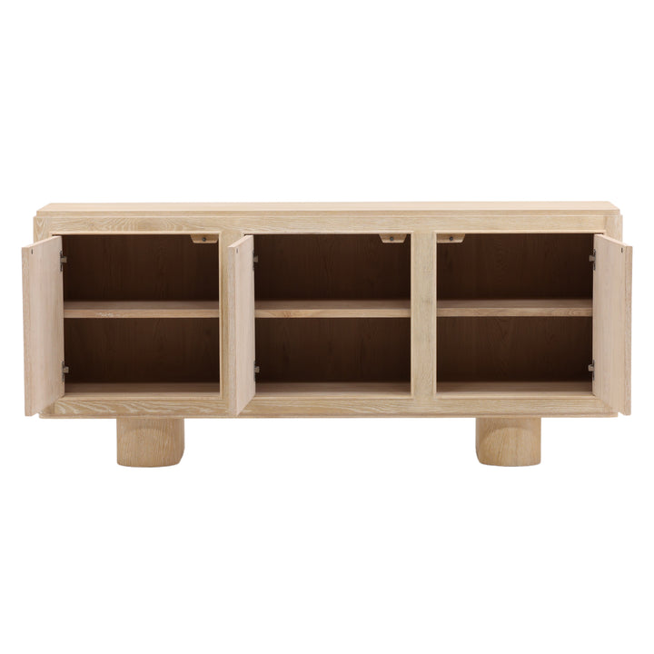 Natural Radiance Sideboard with Integrated Lighting