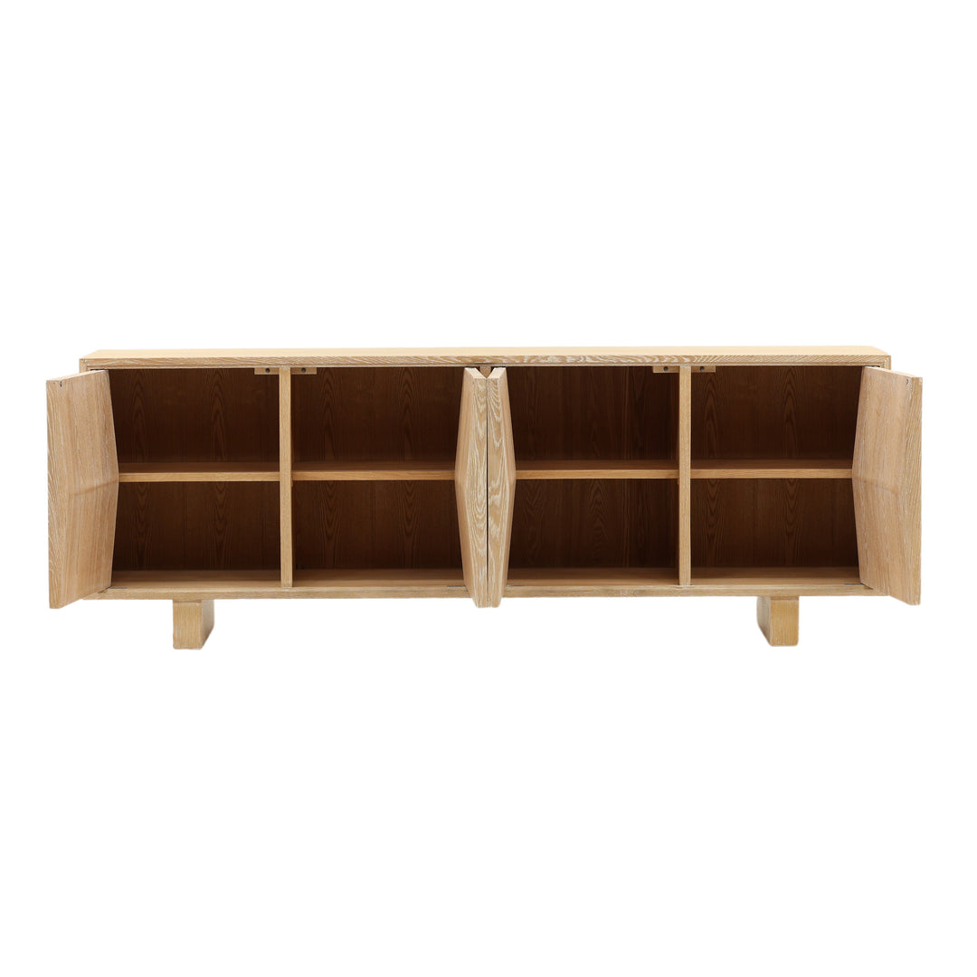 Nature's Grace Natural Wood Floating Shelf Unit