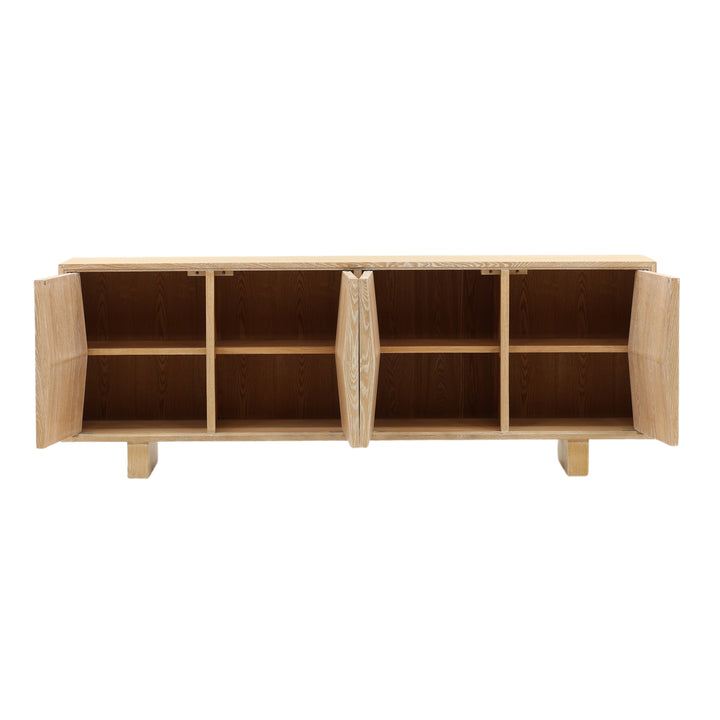 Nature's Grace Natural Wood Floating Shelf Unit