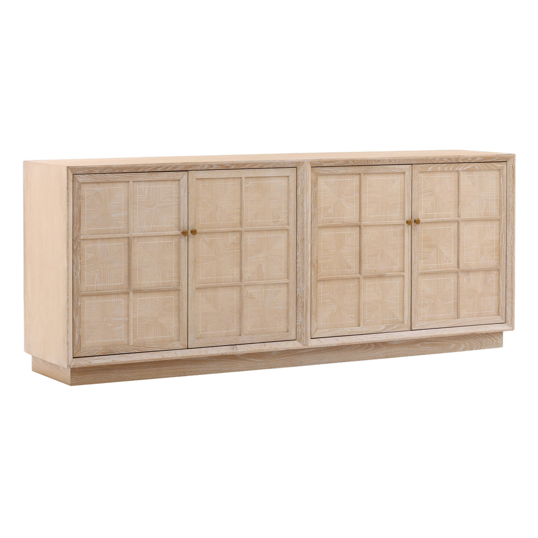 Nature's Embrace Solid Wood Sideboard with Integrated Lighting