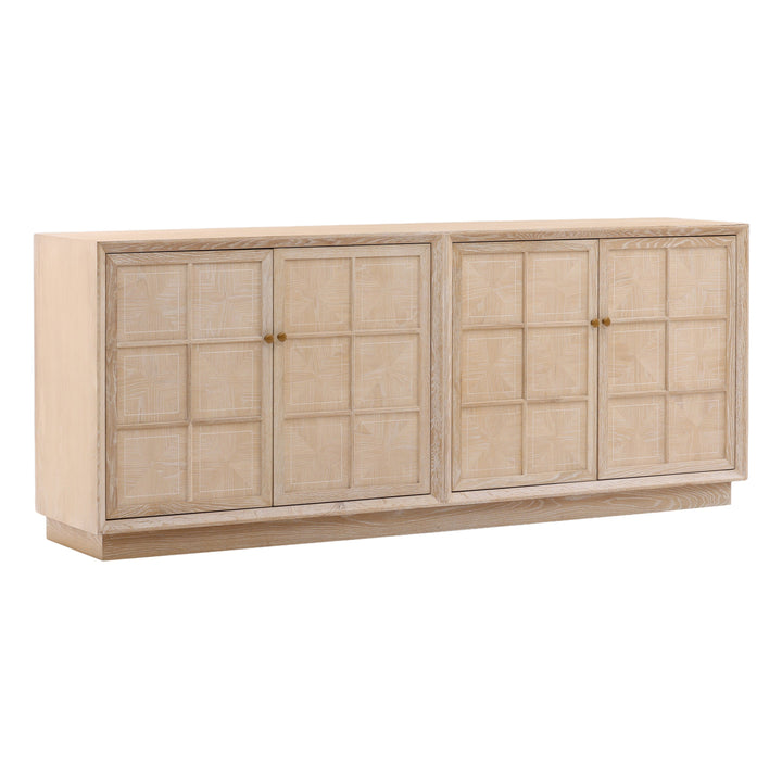 Nature's Embrace Solid Wood Sideboard with Integrated Lighting