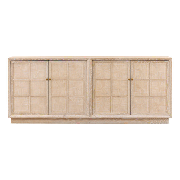 Nature's Embrace Solid Wood Sideboard with Integrated Lighting