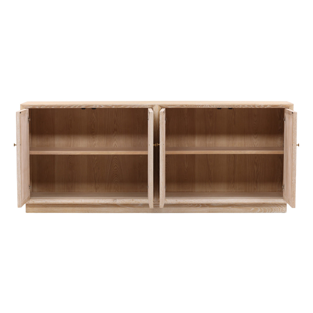 Nature's Embrace Solid Wood Sideboard with Integrated Lighting