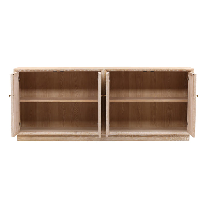 Nature's Embrace Solid Wood Sideboard with Integrated Lighting
