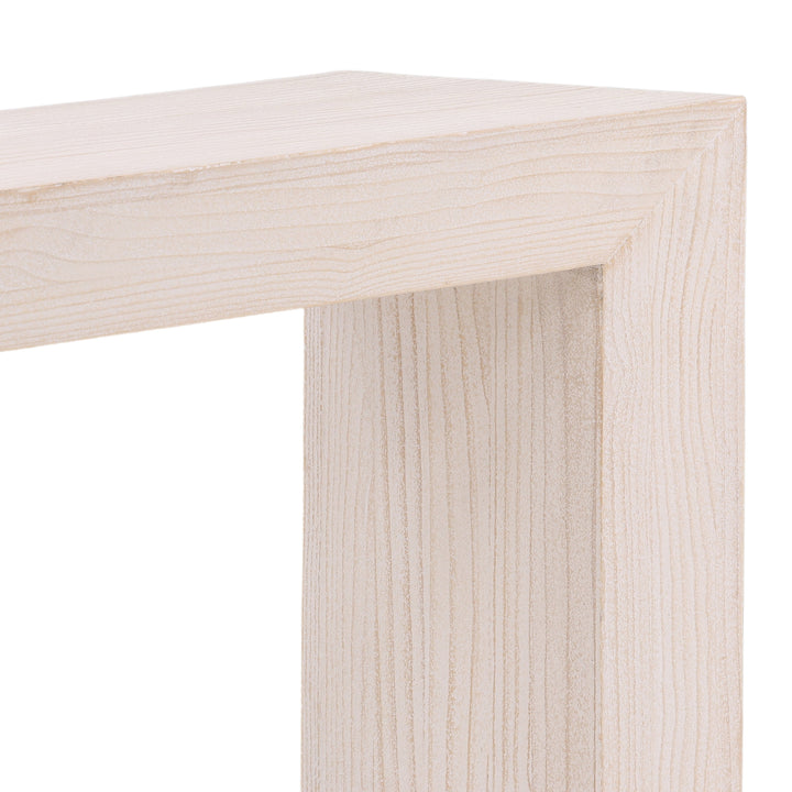 Streamlined Whitewash Solid Wood Console
