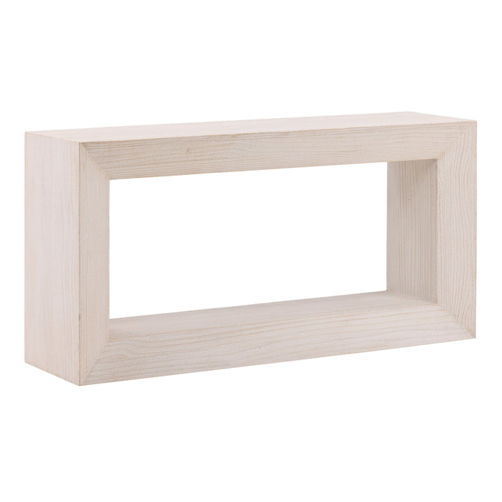 Streamlined Whitewash Solid Wood Console
