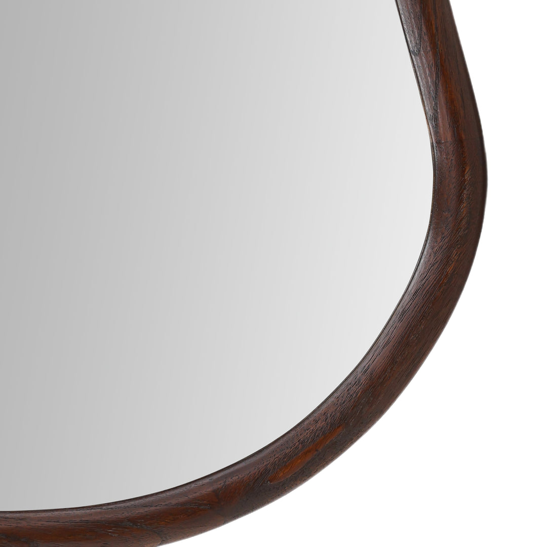 Timeless Reflection: Warm-toned Brown Wall Mirror